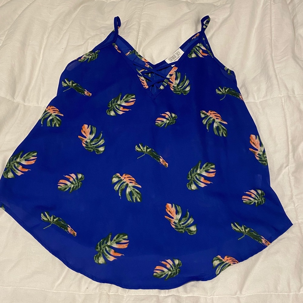 SIENNA SKY SIZE XS tropical tank top
